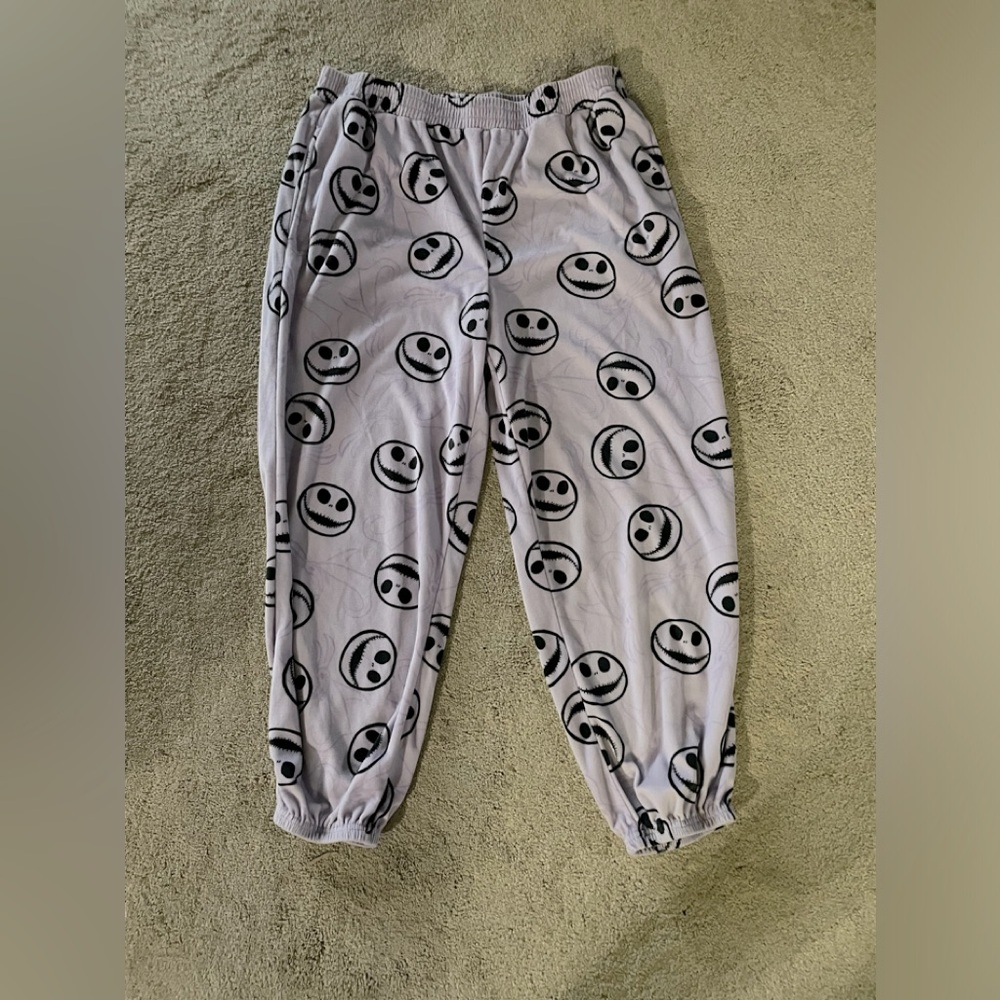 Disney size L (12-14) Jack Skellington sleep/lounge pants - purple and black